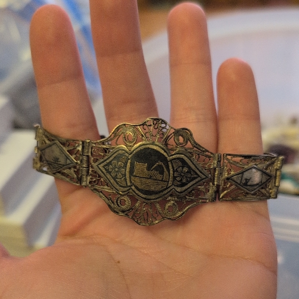 Vintage Sterling Silver Sweetheart Bracelet